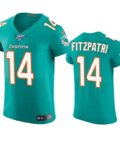 Ryan Fitzpatrick Miami Dolphins Nike 100th Season Vapor Elite Jersey - Aqua