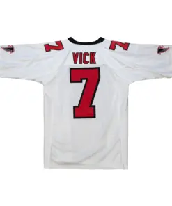 Michael Vick Atlanta Falcons Mitchell & Ness 2001 Retired Player Jersey - White - Image 4
