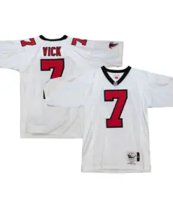 Michael Vick Atlanta Falcons Mitchell & Ness 2001 Retired Player Jersey - White - Image 2