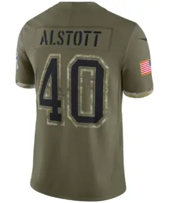Mike Alstott Tampa Bay Buccaneers Nike 2022 Salute to Service Retired Player Limited Jersey - Olive - Image 4