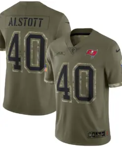 Mike Alstott Tampa Bay Buccaneers Nike 2022 Salute to Service Retired Player Limited Jersey - Olive