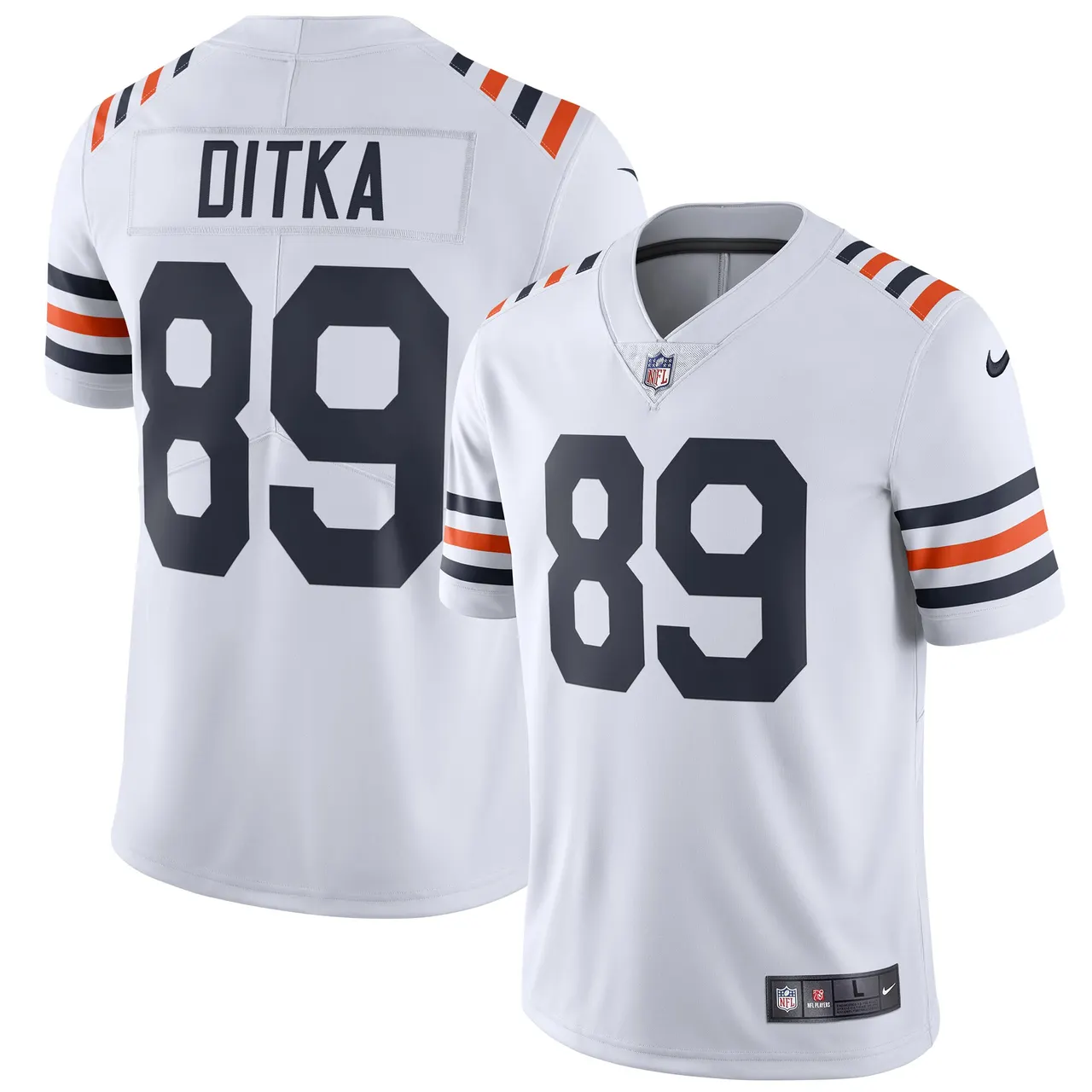 Mike Ditka Chicago Bears Nike 2019 Alternate Classic Retired Player Limited Jersey - White - Image 2