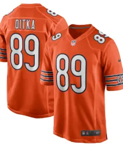 Alternative view of Mike Ditka Chicago Bears Nike Retired Player Jersey - Orange