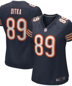 Alternative view of Mike Ditka Chicago Bears Nike Women's Game Retired Player Jersey - Navy