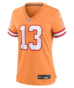 Mike Evans Tampa Bay Buccaneers Nike Women's Throwback Game Jersey - Orange - Image 3