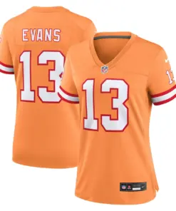Mike Evans Tampa Bay Buccaneers Nike Women's Throwback Game Jersey - Orange - Image 2
