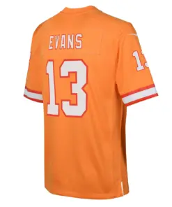 Mike Evans Tampa Bay Buccaneers Nike Youth Throwback Game Jersey - Orange - Image 4