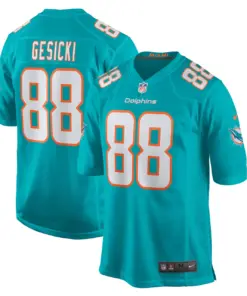 Mike Gesicki Miami Dolphins Nike Game Player Jersey - Aqua - Image 2