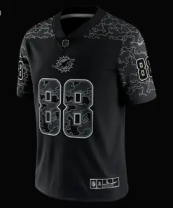 Mike Gesicki Miami Dolphins Nike RFLCTV Limited Jersey - Black - Image 5
