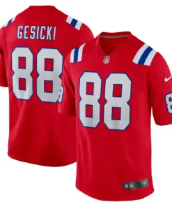 Alternative view of Mike Gesicki New England Patriots Nike Alternate Game Jersey - Red