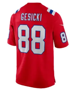 Mike Gesicki New England Patriots Nike Alternate Game Jersey - Red - Image 4