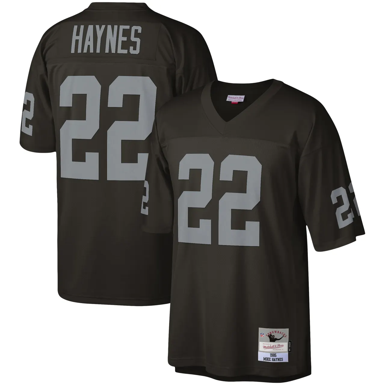Mike Haynes Las Vegas Raiders Mitchell & Ness 1985 Legacy Replica Jersey - Black - Image 2