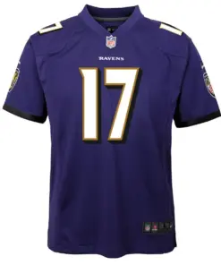 Alternative view of Mike Wallace Baltimore Ravens Nike Youth Game Jersey - Purple