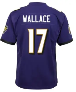 Mike Wallace Baltimore Ravens Nike Youth Game Jersey - Purple - Image 3