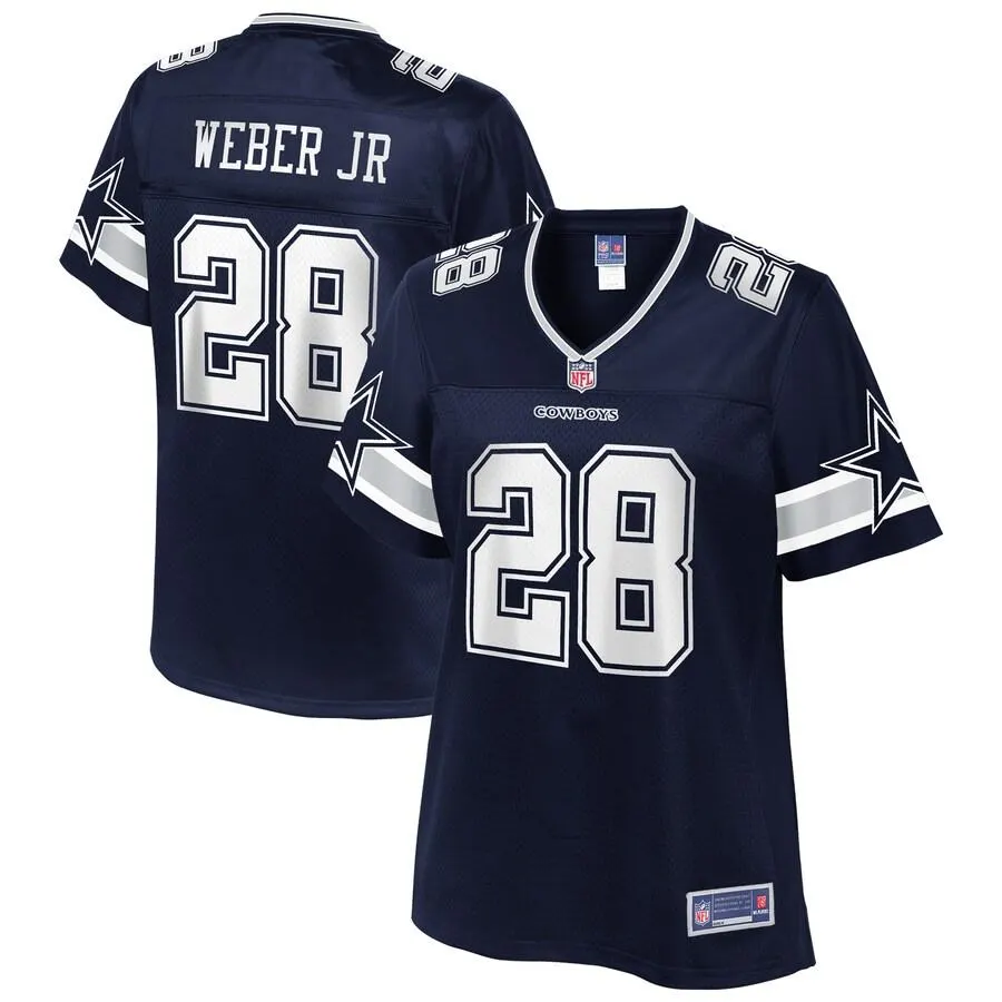Mike Weber Jr. Dallas Cowboys NFL Pro Line Women's Player Jersey - Navy