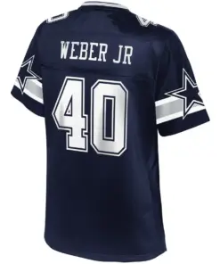 Mike Weber Jr. Dallas Cowboys NFL Pro Line Women's Team Player Jersey - Navy - Image 3