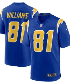 Mike Williams Los Angeles Chargers Nike Alternate Team Game Jersey - Navy - Image 26