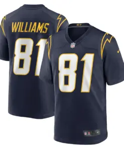 Alternative view of Mike Williams Los Angeles Chargers Nike Alternate Team Game Jersey - Navy