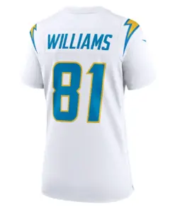 Mike Williams Los Angeles Chargers Nike Women's Game Jersey - White - Image 4