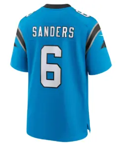 Miles Sanders Carolina Panthers Nike Team Game Jersey - Powder Blue - Image 4