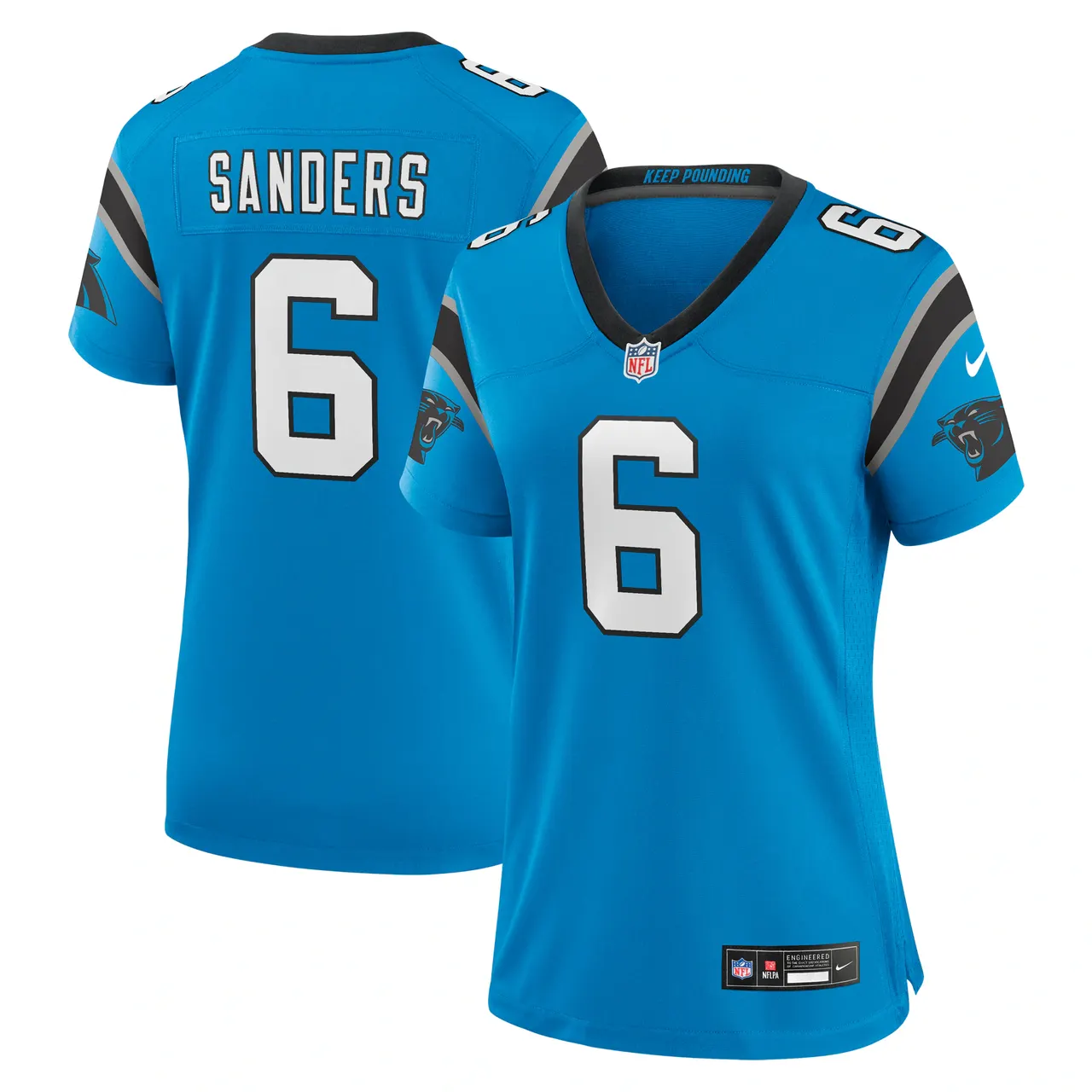 Miles Sanders Carolina Panthers Nike Women's Team Game Jersey - Blue - Image 2