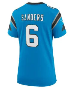 Miles Sanders Carolina Panthers Nike Women's Team Game Jersey - Blue - Image 4