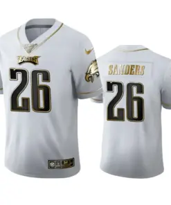 Miles Sanders Philadelphia Eagles Nike 100th Season Golden Edition Jersey - White