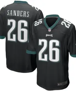 Miles Sanders Philadelphia Eagles Nike Game Jersey - Black - Image 2