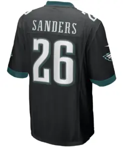 Miles Sanders Philadelphia Eagles Nike Game Jersey - Black - Image 4