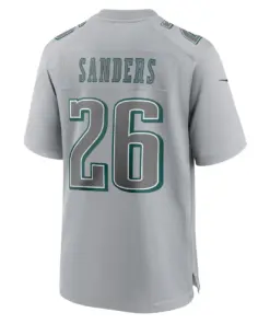 Miles Sanders Philadelphia Eagles Nike Super Bowl LVII Patch Atmosphere Fashion Game Jersey - Gray - Image 4