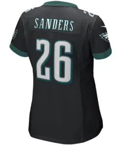 Miles Sanders Philadelphia Eagles Nike Women's Game Jersey - Black - Image 4