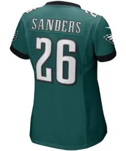 Miles Sanders Philadelphia Eagles Nike Women's Game Jersey - Black - Image 7