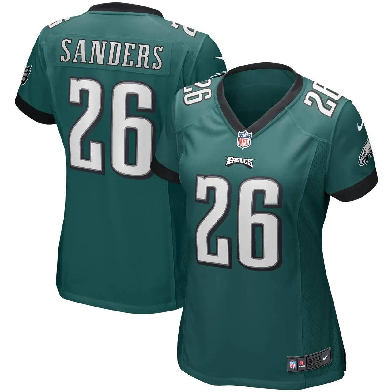 Miles Sanders Philadelphia Eagles Nike Women's Game Jersey - Midnight Green - Image 2
