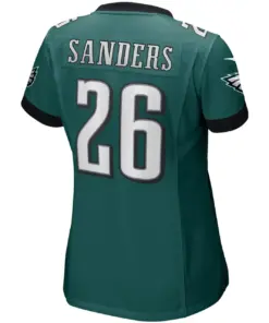 Miles Sanders Philadelphia Eagles Nike Women's Game Jersey - Midnight Green - Image 4