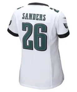 Miles Sanders Philadelphia Eagles Nike Women's Game Jersey - White - Image 4