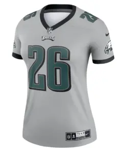 Miles Sanders Philadelphia Eagles Nike Women's Inverted Legend Jersey - Silver - Image 3