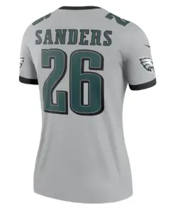 Miles Sanders Philadelphia Eagles Nike Women's Inverted Legend Jersey - Silver - Image 4