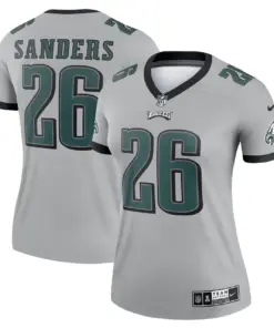 Miles Sanders Philadelphia Eagles Nike Women's Inverted Legend Jersey - Silver - Image 2