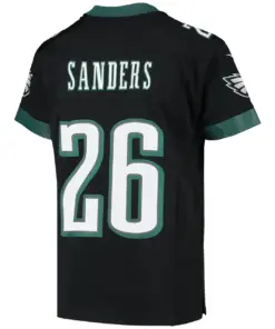 Miles Sanders Philadelphia Eagles Nike Youth Game Jersey - Black - Image 4