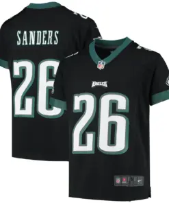 Miles Sanders Philadelphia Eagles Nike Youth Game Jersey - Black - Image 2