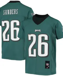 Miles Sanders Philadelphia Eagles Fanatics Youth Replica Player Jersey - Midnight Green - Image 2