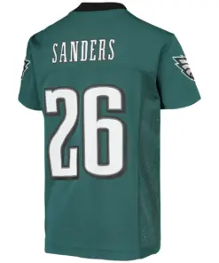 Miles Sanders Philadelphia Eagles Fanatics Youth Replica Player Jersey - Midnight Green - Image 4