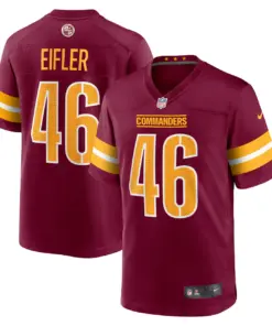 Alternative view of Milo Eifler Washington Commanders Nike Game Player Jersey - Burgundy