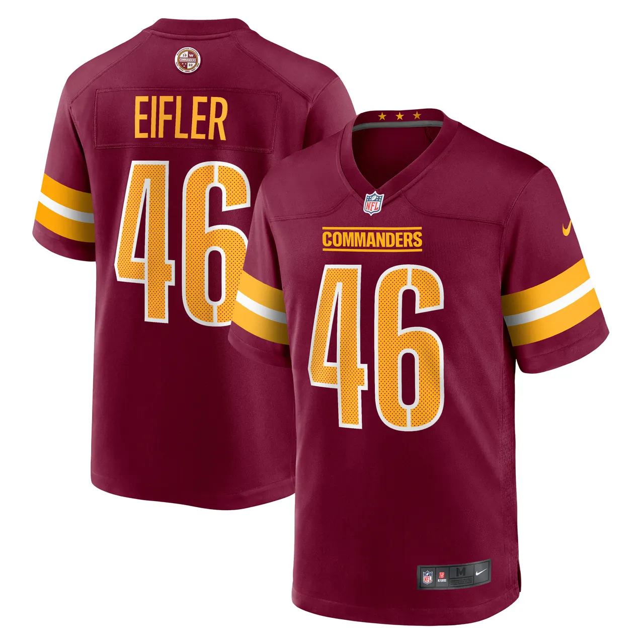 Milo Eifler Washington Commanders Nike Game Player Jersey - Burgundy - Image 2