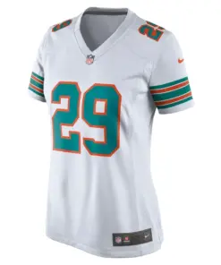 Minkah Fitzpatrick Miami Dolphins Nike Women's Throwback Game Jersey - White - Image 2