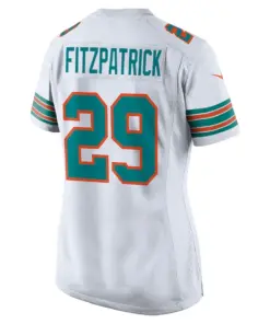 Minkah Fitzpatrick Miami Dolphins Nike Women's Throwback Game Jersey - White - Image 3