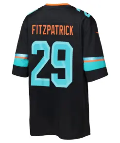 Minkah Fitzpatrick Miami Dolphins Nike Youth 2025 Rivalries Collection Game Jersey - Pitch Blue - Image 3