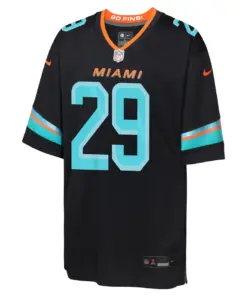 Minkah Fitzpatrick Miami Dolphins Nike Youth 2025 Rivalries Collection Game Jersey - Pitch Blue - Image 2