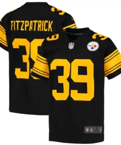 Alternative view of Minkah Fitzpatrick Pittsburgh Steelers Nike Youth Color Rush Game Jersey - Black