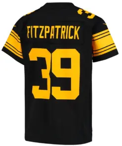 Minkah Fitzpatrick Pittsburgh Steelers Nike Youth Color Rush Game Jersey - Black - Image 4